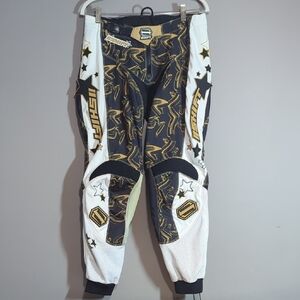 Shift Brand Black and Gold Motocross Women's Size 8  Pants
